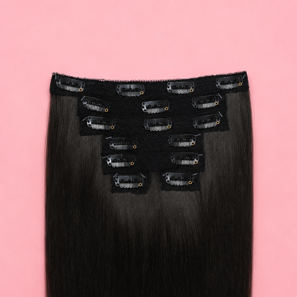 Human Hair Blend Clip in Extensions