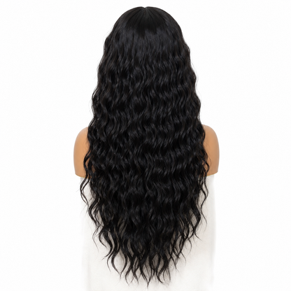 Human Hair Blend Wig.