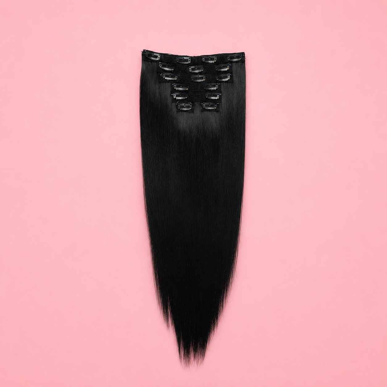 Human Hair Blend Clip in Extensions