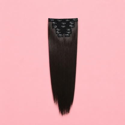 Human Hair Blend Clip in Extensions