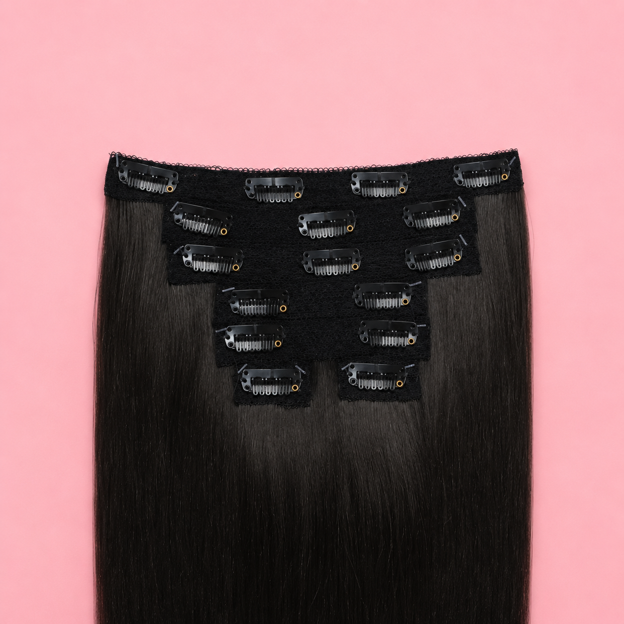 Human Hair Blend Clip in Extensions