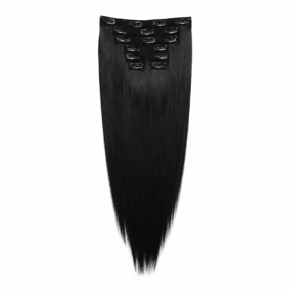 Human Hair Blend Clip in Extensions
