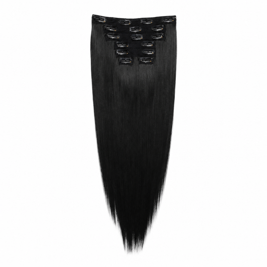 Human Hair Blend Clip in Extensions